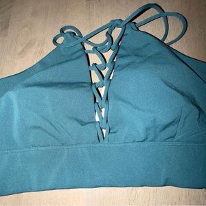 New Balance Teal Green Lace-Up Sports Bralette
